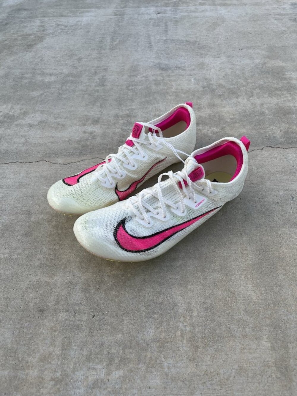 Nike Zoom Racer Superfly Elite 2 Spikes White Sail Pink Men Size 11.5 CD4382-101